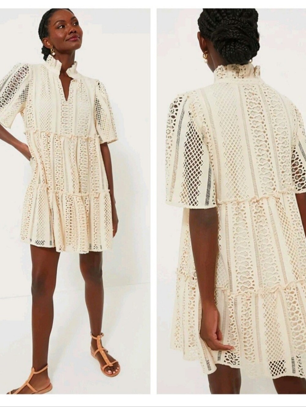 ✨ STUNNING Tuckernuck Cream Crochet Lace Crawford Mini Dress ✨